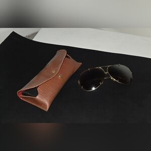 Brown Leather Sunglasses Case